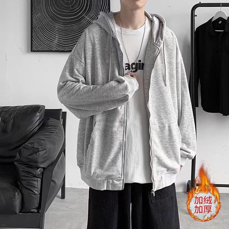 Cowpow - Effen hoodie met rits