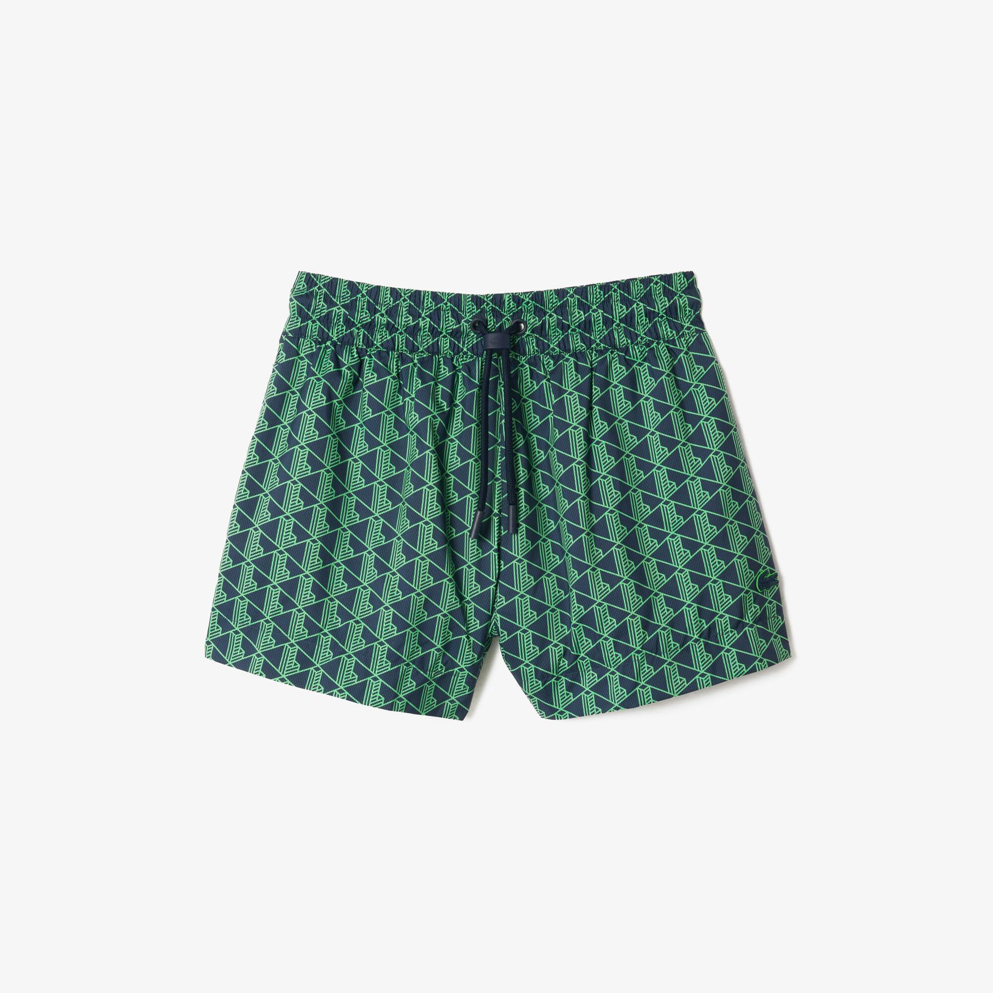Tunnelzug-Shorts mit Monogramm-Aufdruck Shorts - Blau - Lacoste - Damen