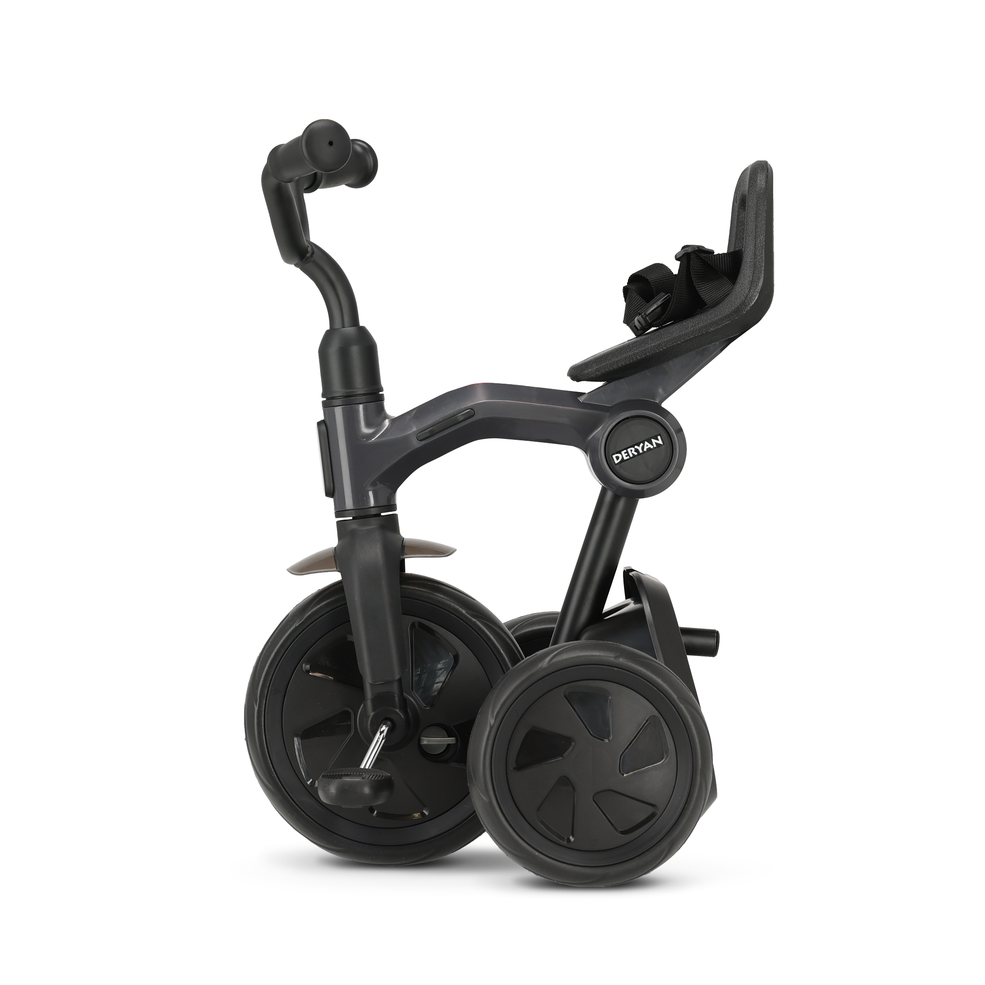 Deryan Drifter Driewieler met duwstang - Black
