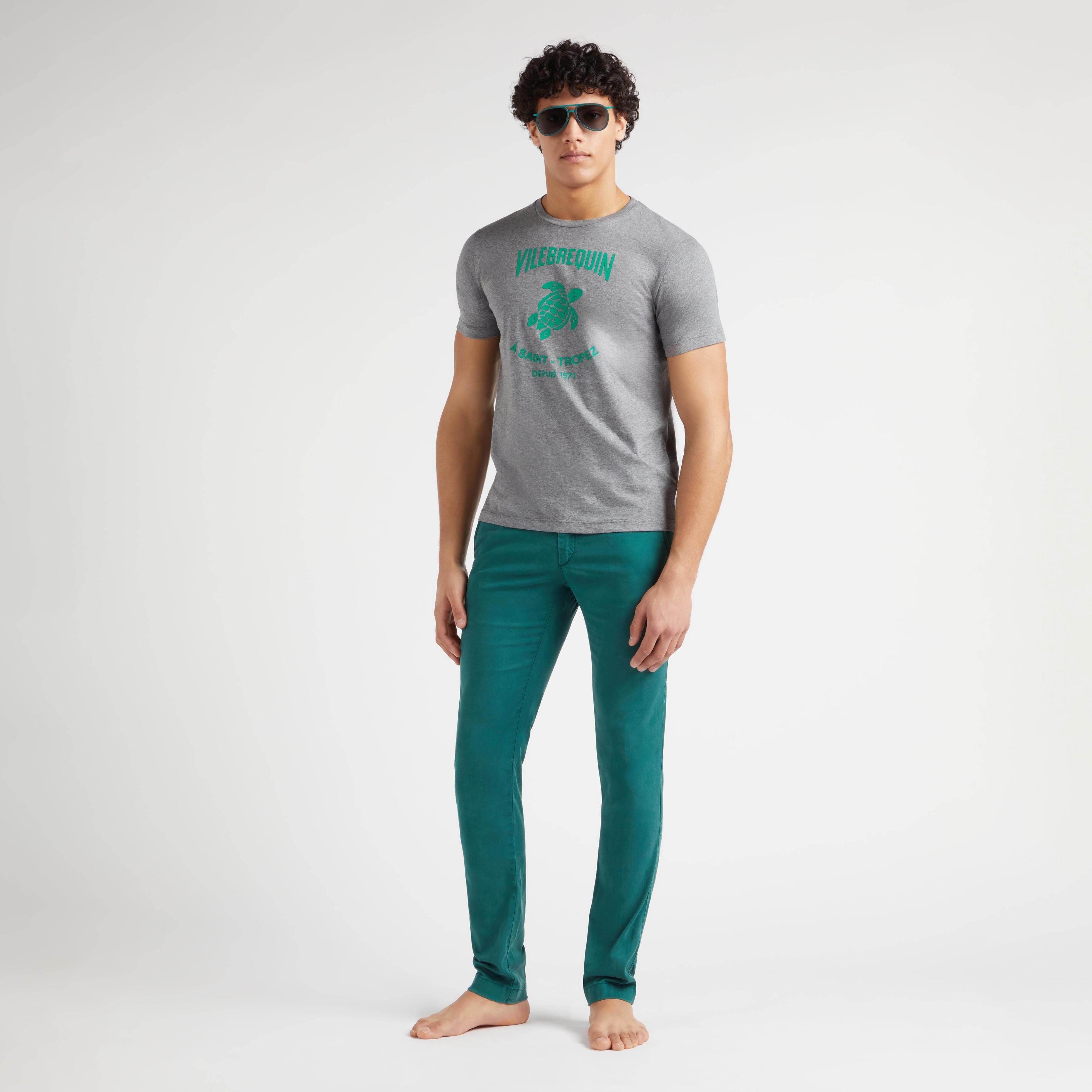 Pantalon Chino en Cotton Tencel Homme Uni | Vêtements Vilebrequin