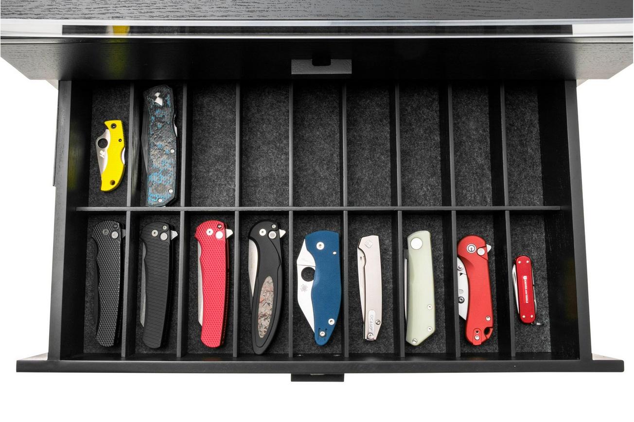 Holme & Hadfield Armada Knife Display Case AD-BK-1005-1 Black, zakmessen display 50 voor stuks