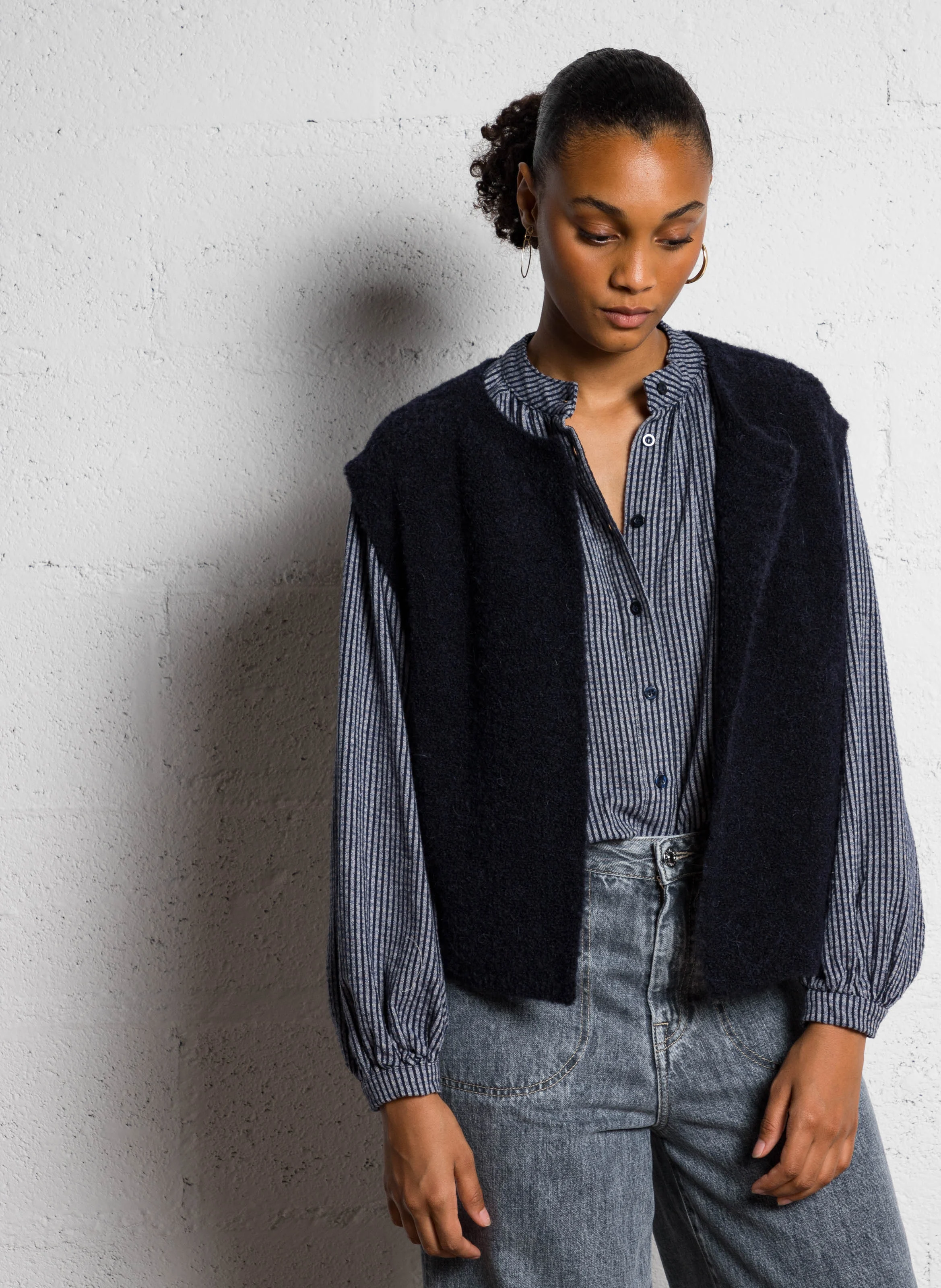 ACHILLE - Gilet col rond | Bleu
