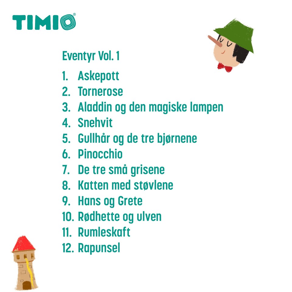 Timio - Disc Set 3 - Eventyr, tiden, grøntsager, alfabet A-Log alfabet M-Z - (TM-TMD-03E)