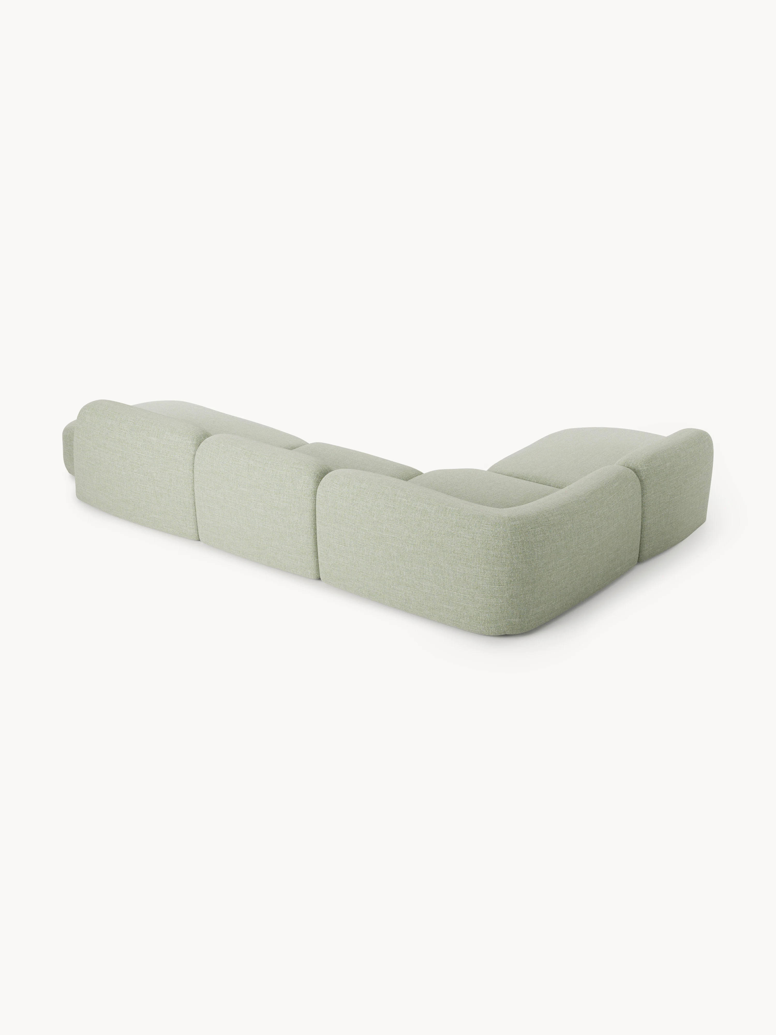 Modulaire bouclé XL hoekbank Wolke met chaise longue