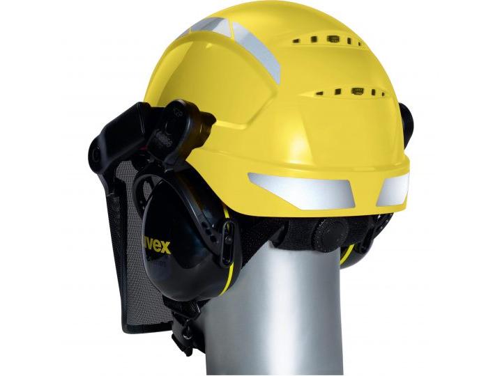 uvex Schutzhelm Pheos Forestry, Gelb Forsthelm Komplettset