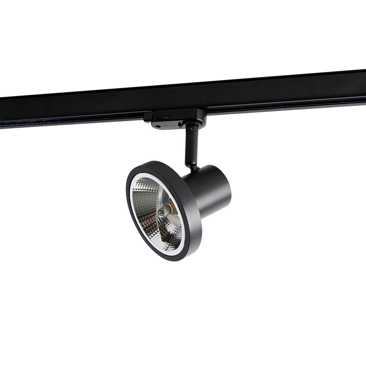 Moderne railspot zwart voor 3-fase rail GU10 111mm - 3-Phase Jeany