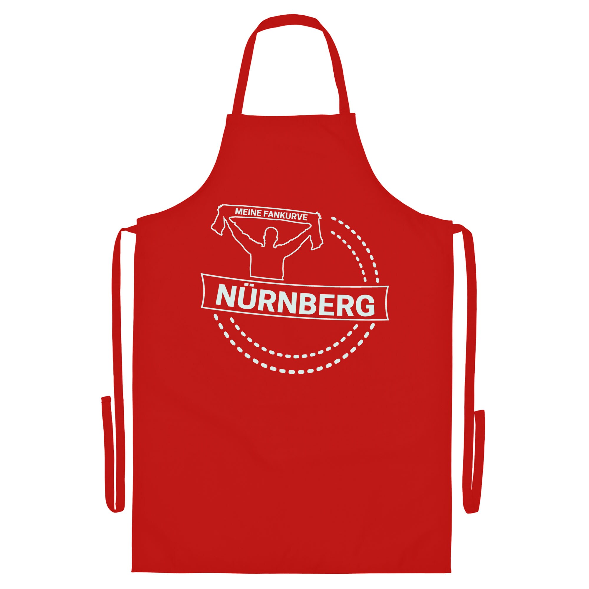 multifanshop® Grillschürze - Nürnberg - Meine Fankurve - Druck weiß