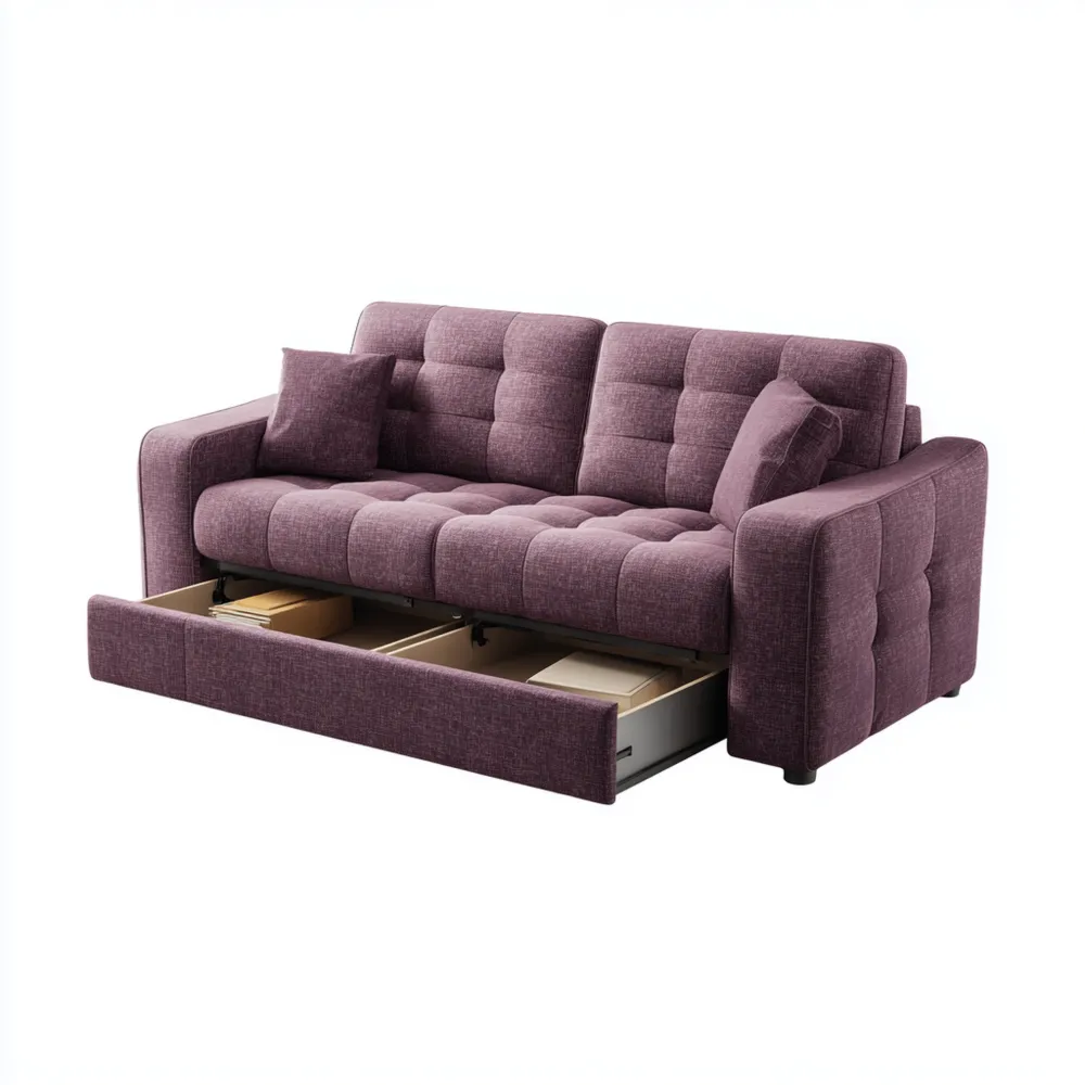 3-Sitzer-Sofa mit Stauraumfunktion 210x90x95 cm - Violett