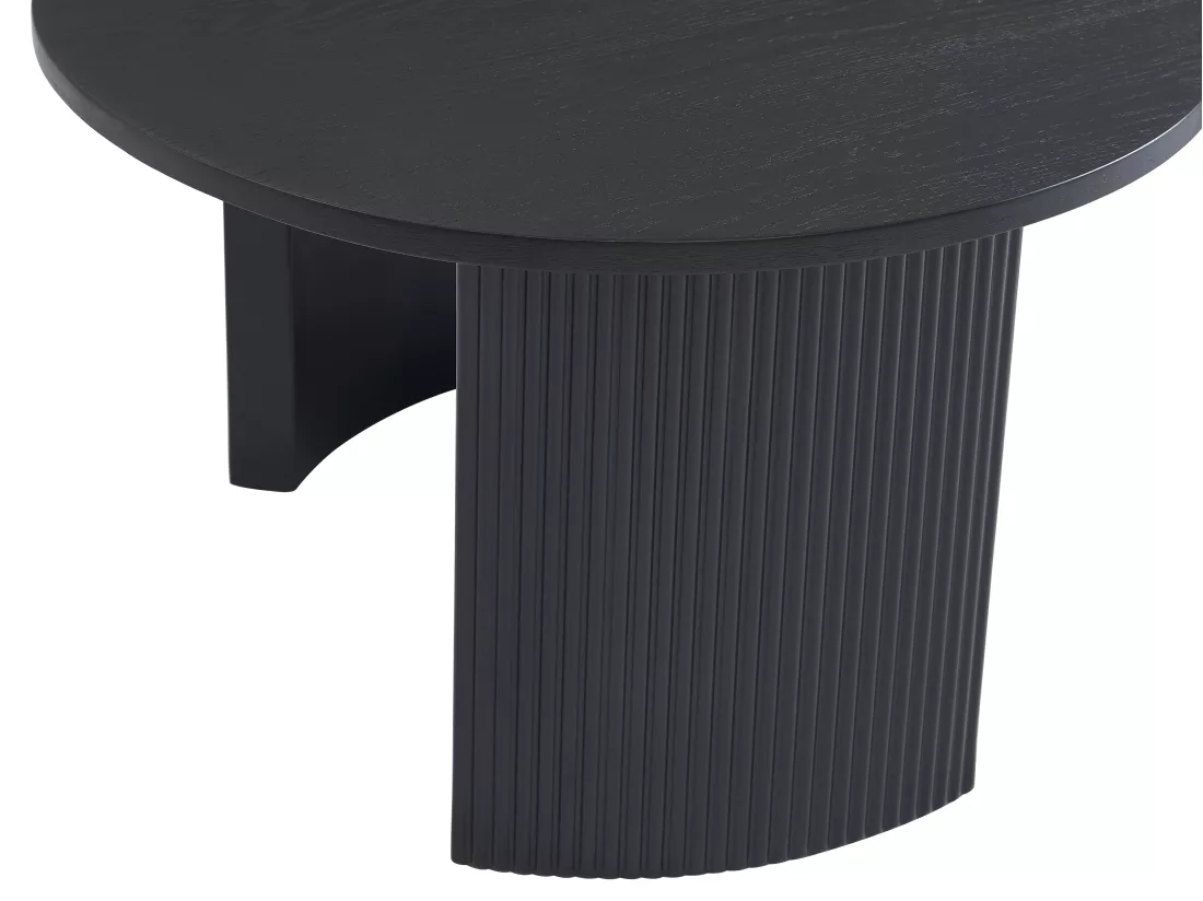 Table basse placage frêne - Noir - ASTRIDYA