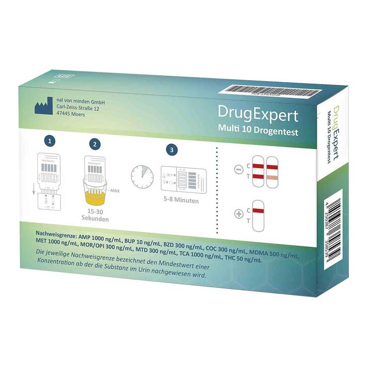 DrugExpert Cannabis / THC Drogentest 50 ng/ml Teststreifen, 1 St
