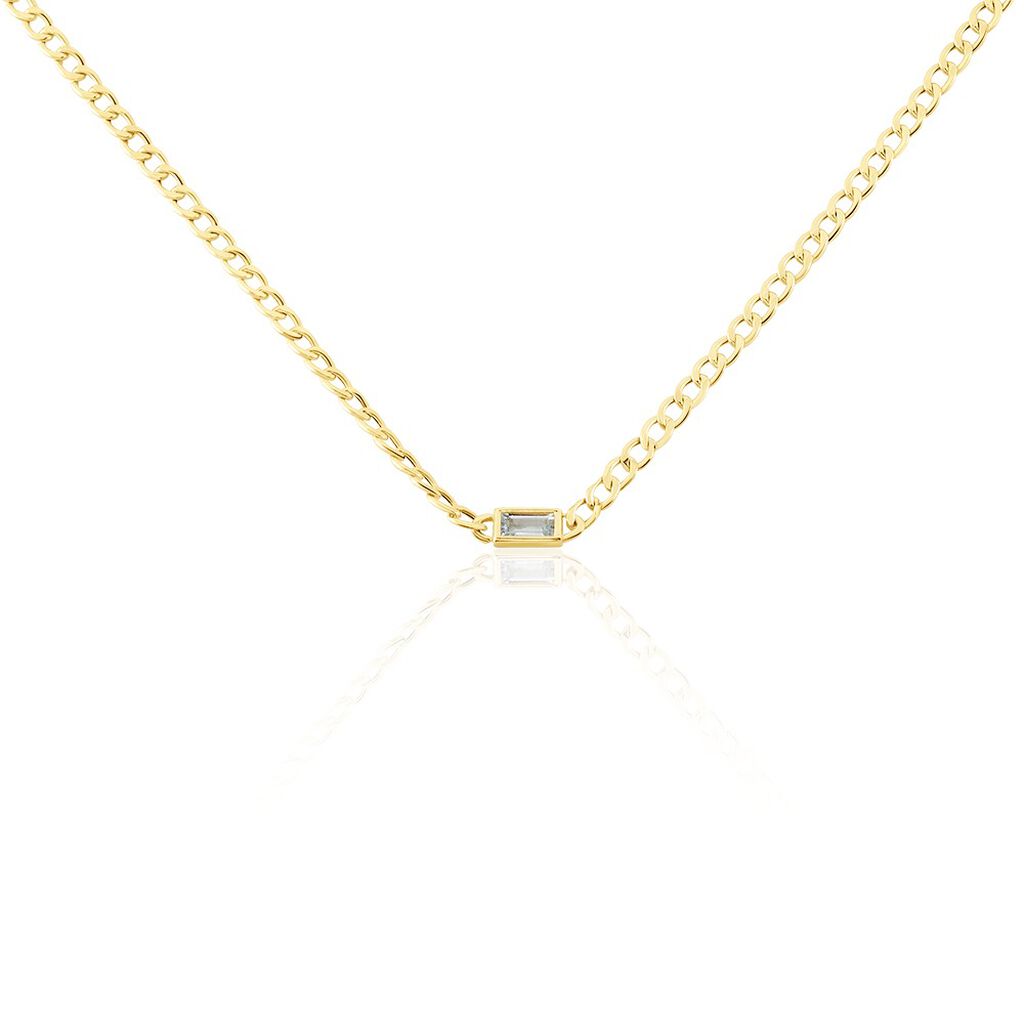 Collier Chain Or Jaune Topaze