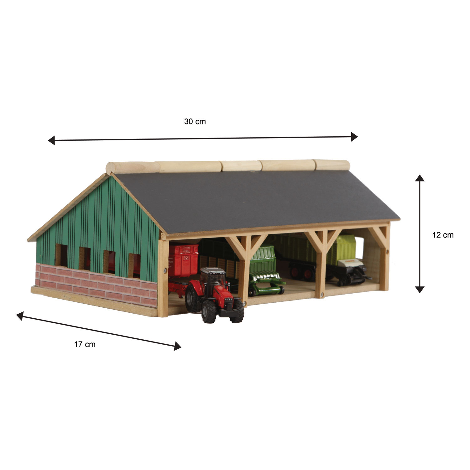 Kids Globe Landbouwloods 3-vaks Klein, 1:87