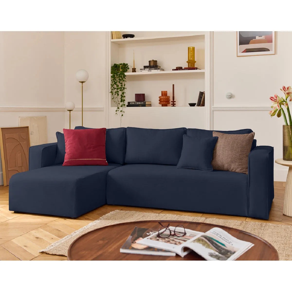 BESTMOBILIER Housse de canapé Topaze - Bleu marine