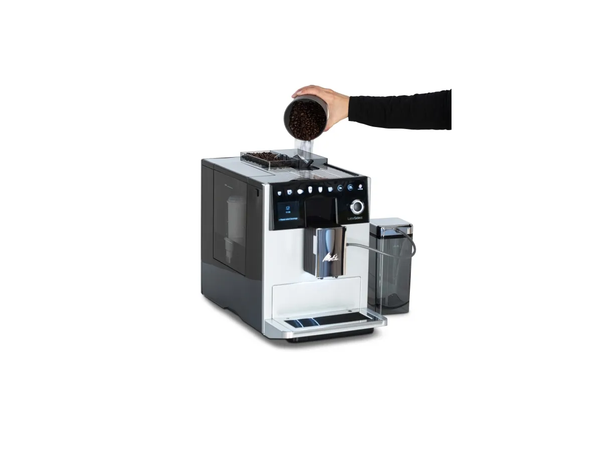 Melitta F63/0-201, Espressomaskine, 1,8 L, Kaffebønner, Indbygget kværn, 1400 W, Sølv