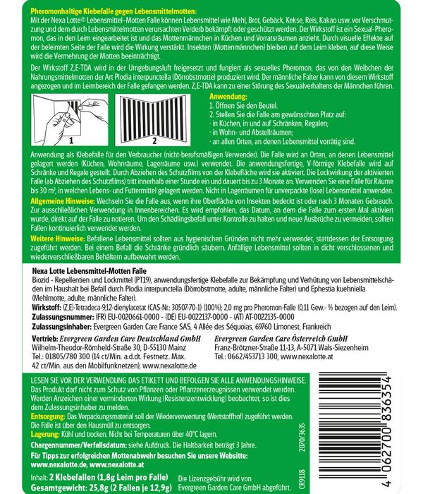 Nexa Lotte® Lebensmittel-Motten Falle, 2 Stk.