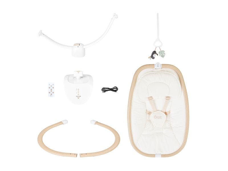 Babymoov Babyschaukel Swoon Hoop Sand Schaukelsitz mit 5-Punkt-Gurt