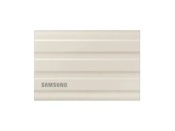 Samsung T7 Shield MU-PE2T0K - SSD - krypteret - 2 TB - ekstern (bærbar) - USB 3.2 Gen 2 (USB-C stikforbindelse) - 256-bit AES - beige