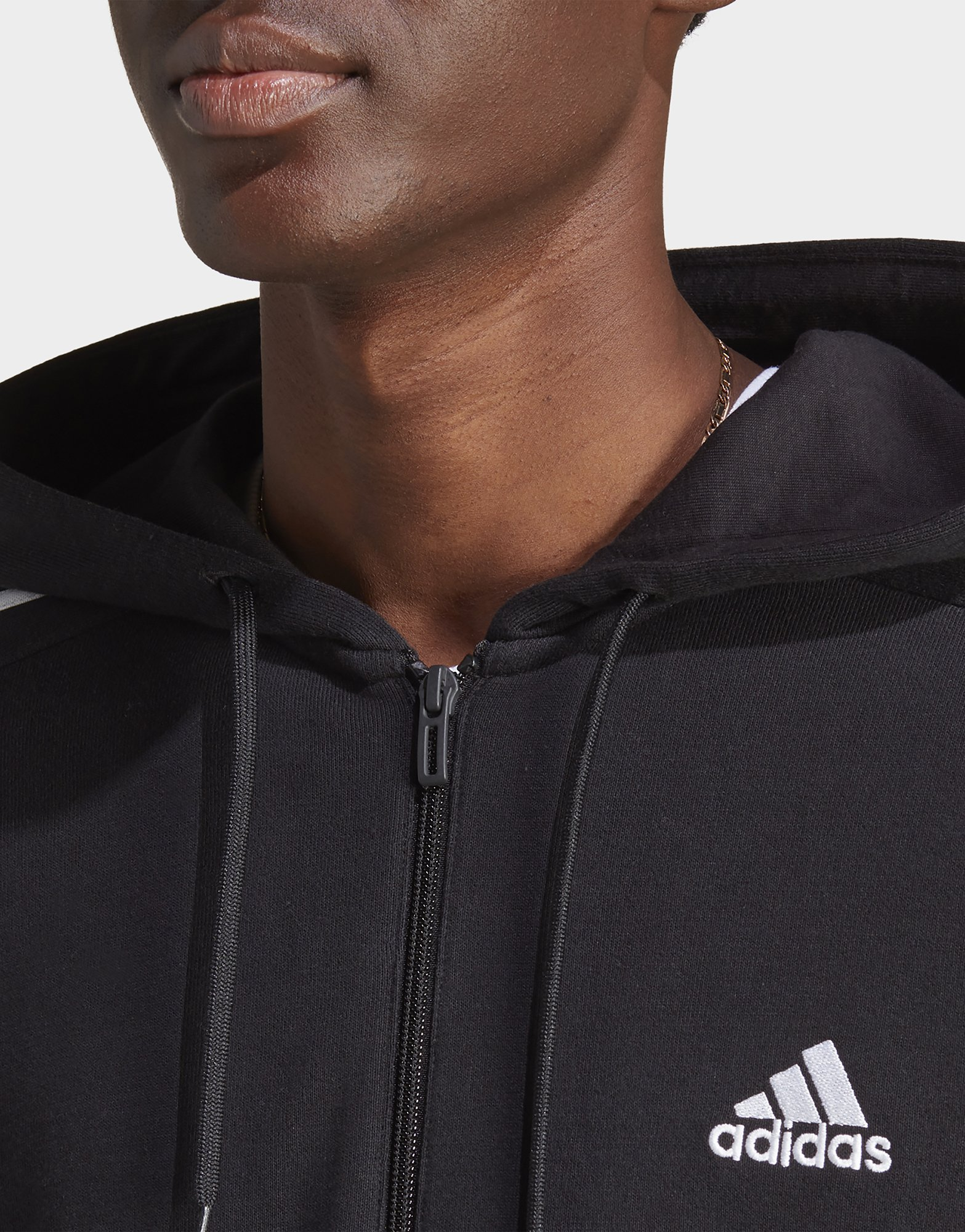 adidas Veste à capuche zippée 3 bandes Essentials