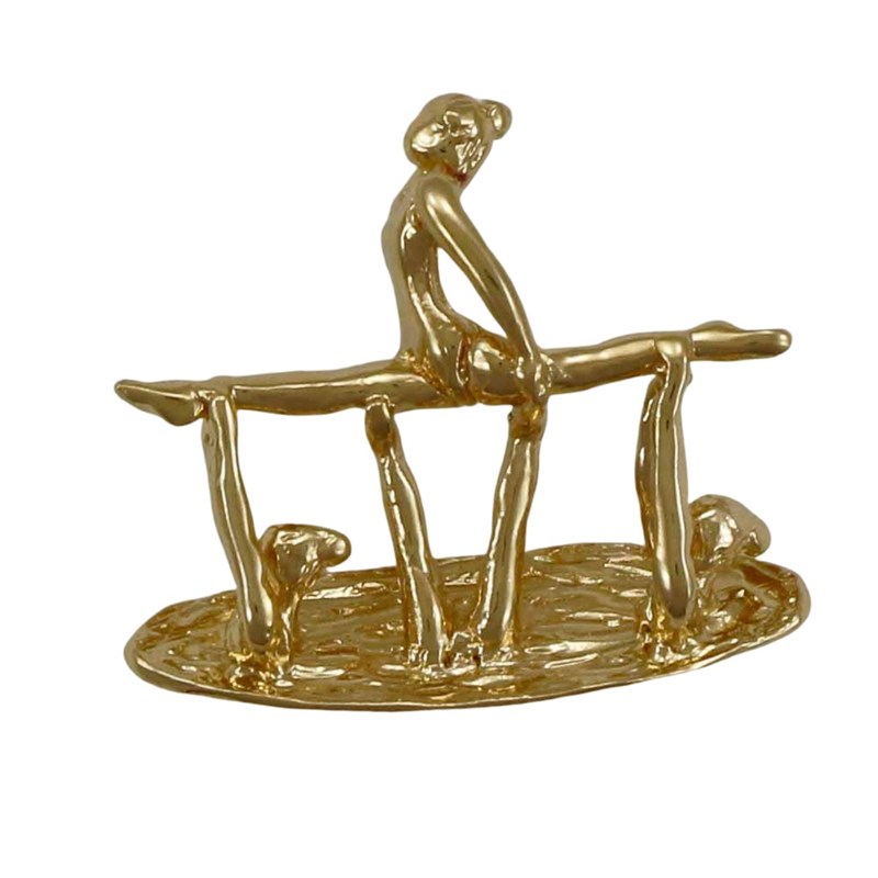 Pendentif 3 nageuses synchronisées - Plaqué or