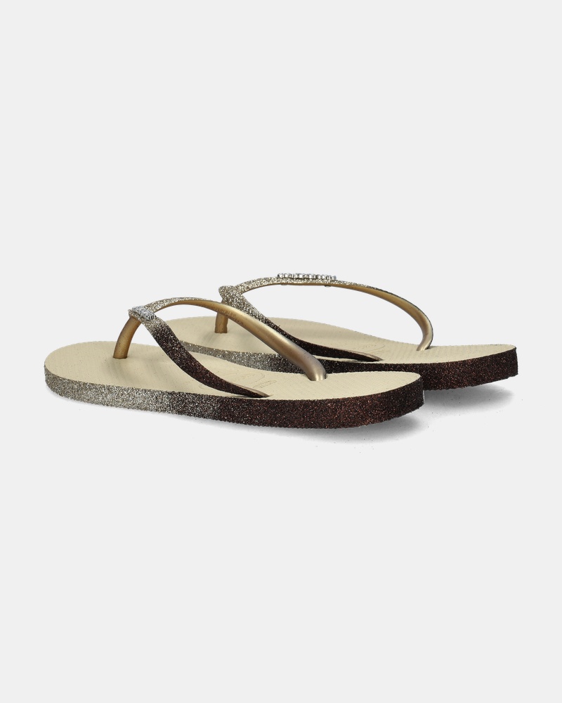 Havaianas Slim Sparkle Slippers  - goud