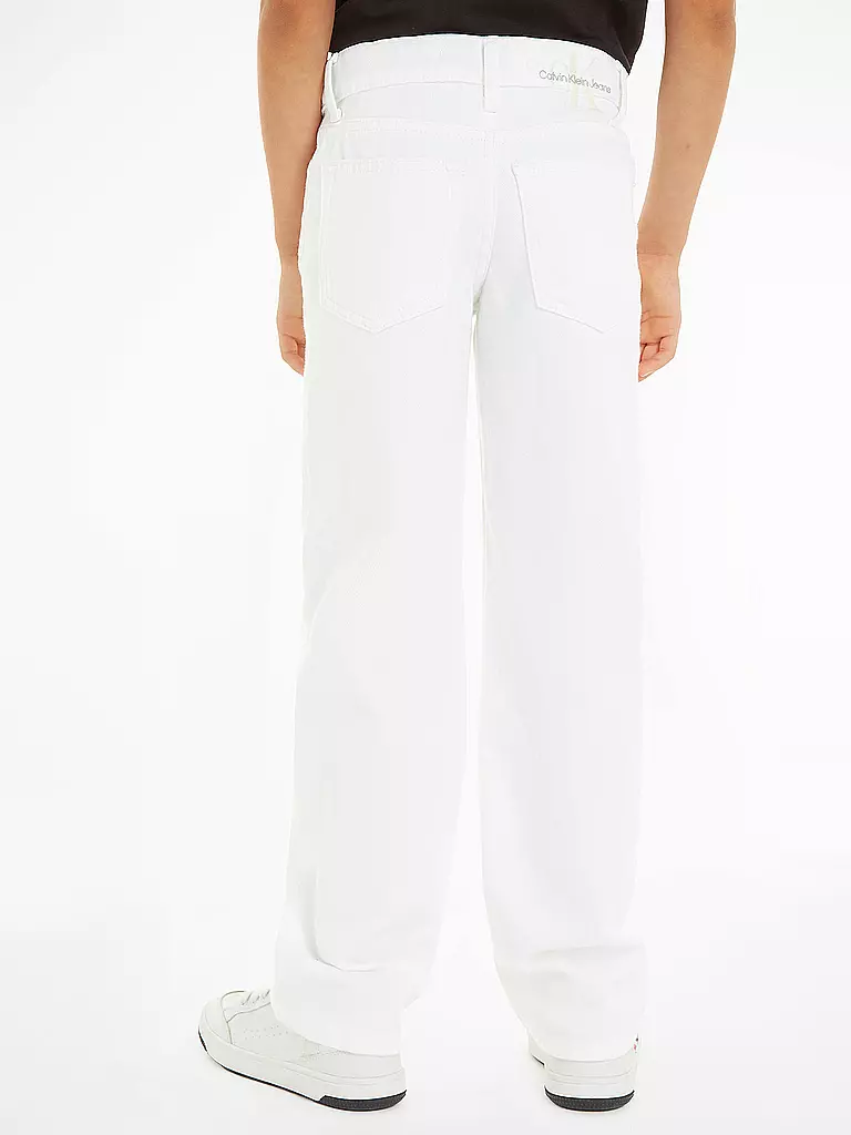 CALVIN KLEIN JEANS Mädchen Jeans Straight Fit  weiss