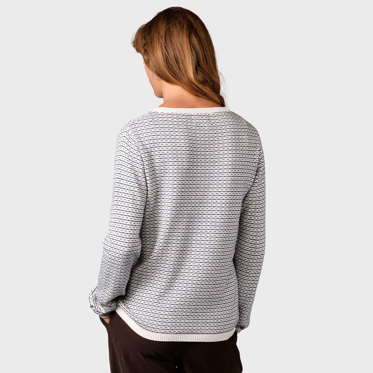 Klitmøller Collective Silje Knit bluse, dame (Cream Navy)