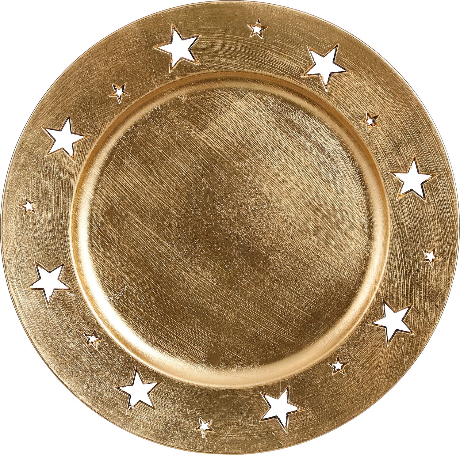 House of Seasons decoratiebord Ezra goud D 33 H 2 cm
