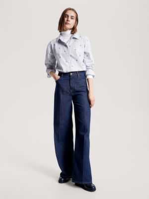 Camisa oversized TH Monogram Ithaca Stripe