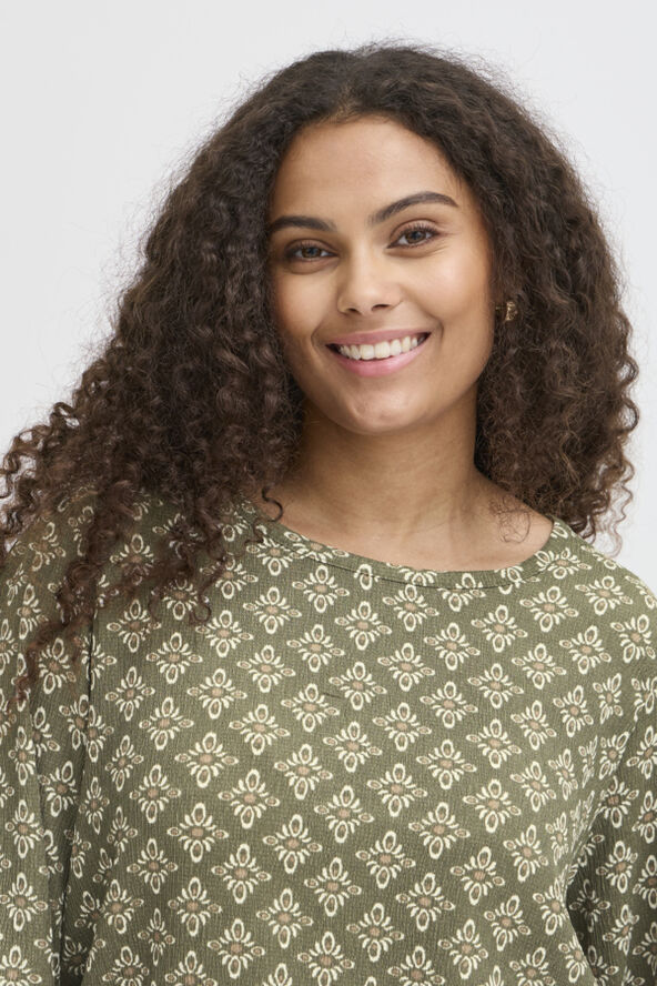 Fransa FRENORA TEE 1 Dusty olive mix