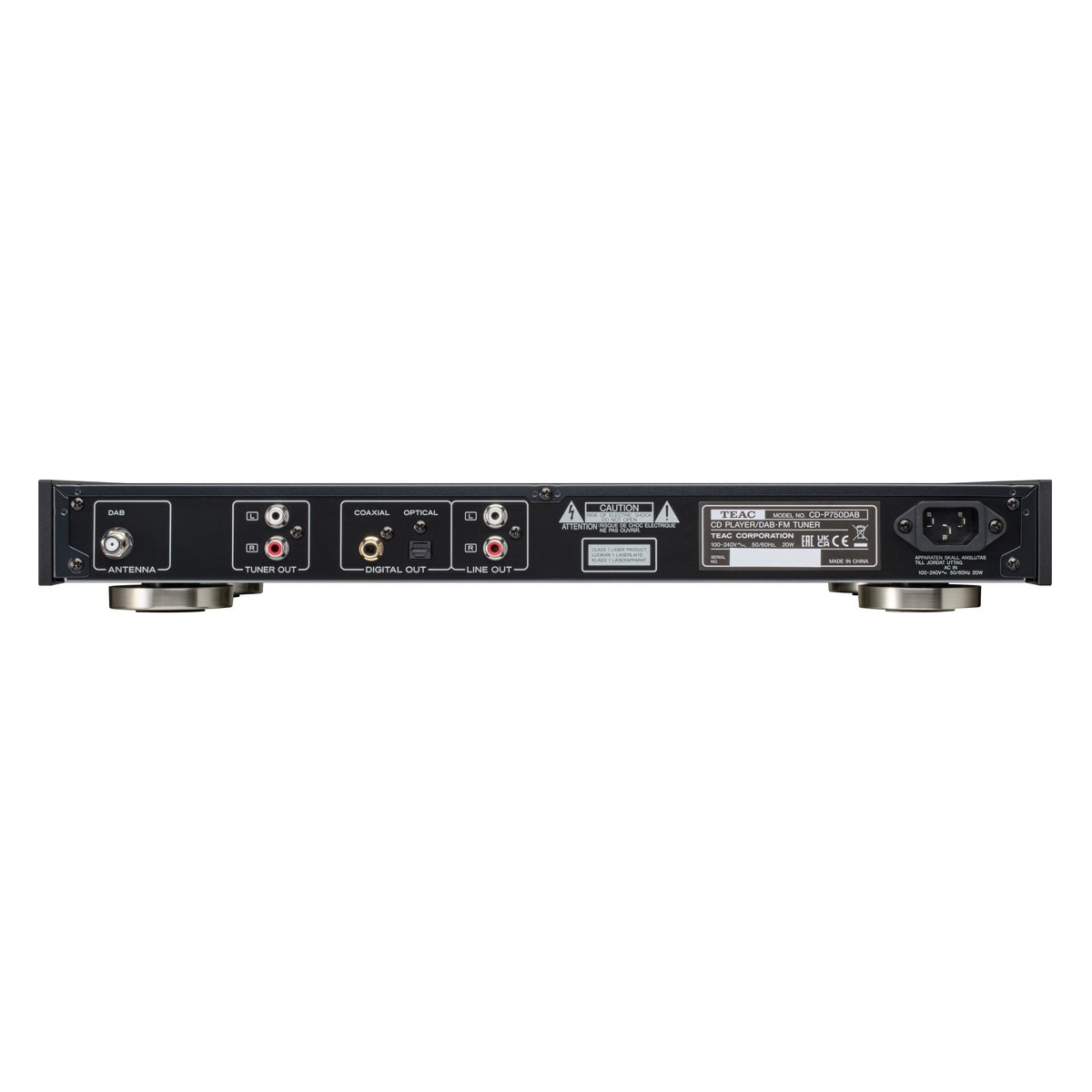 Teac CD-P750DAB CD-spiller og FM/DAB+ tuner (sort)