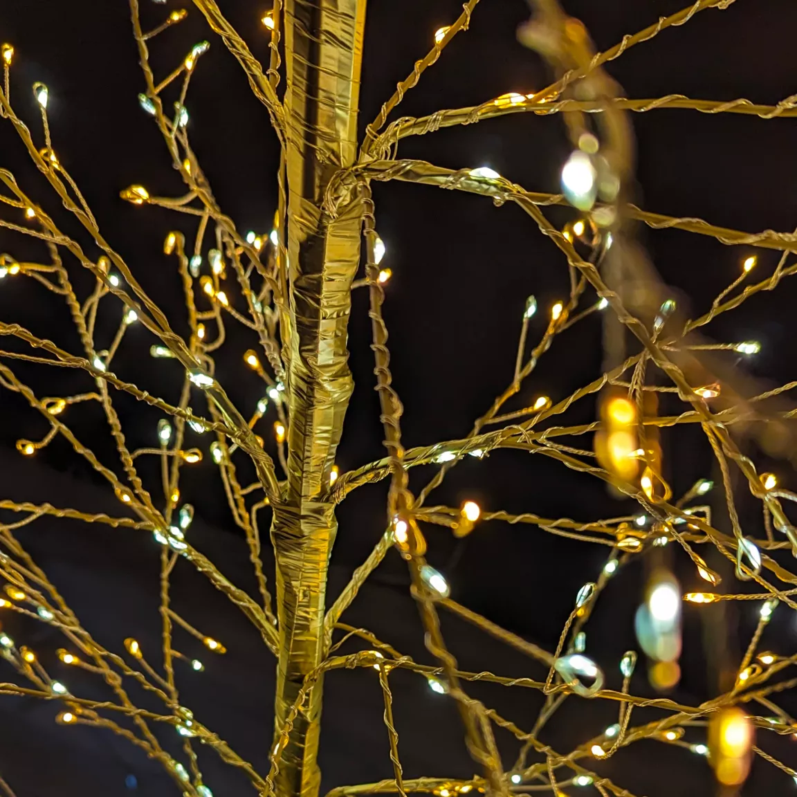Arbre lumineux 720 LED (H180 cm) Holly Platane Blanc et blanc chaud