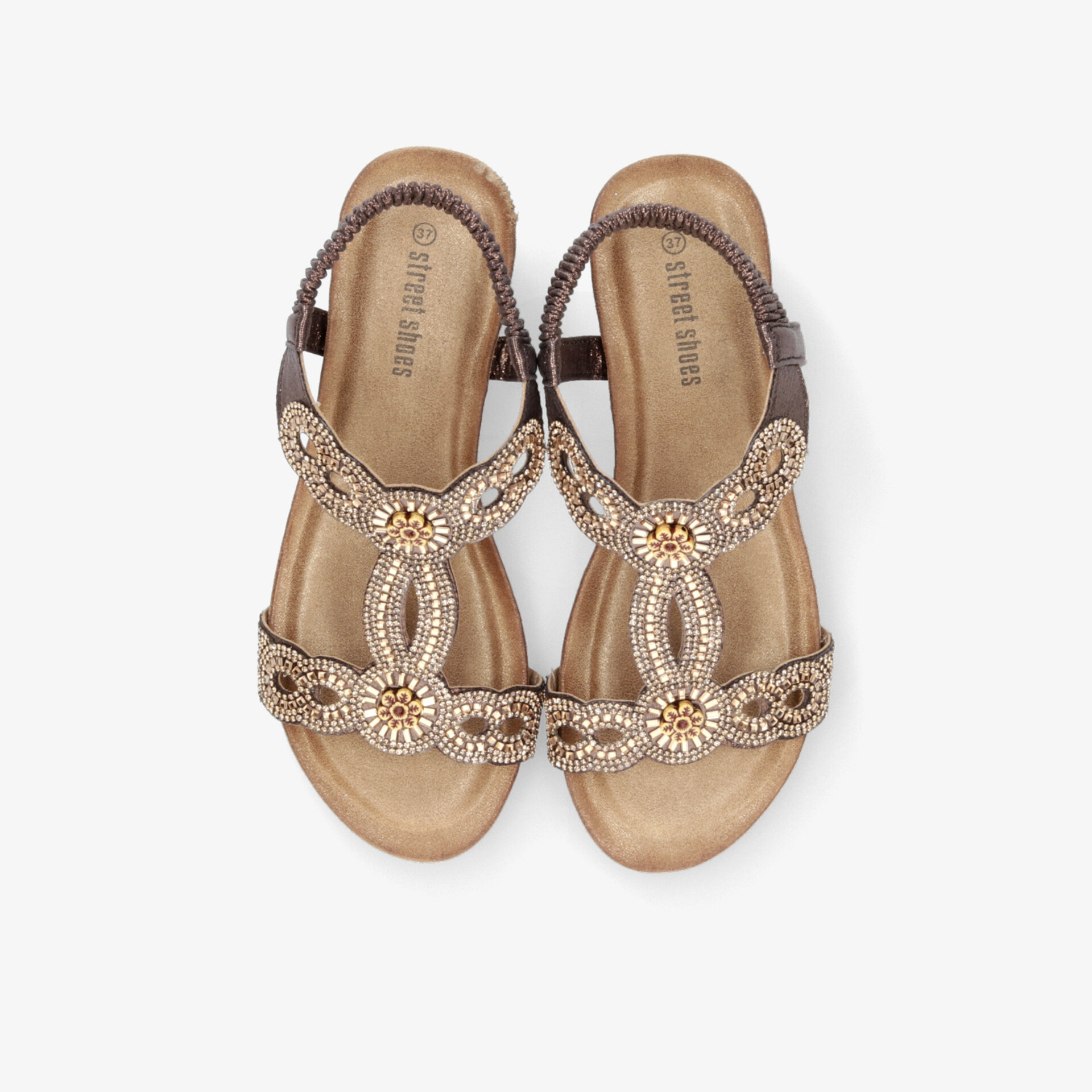 street shoes Damen Keilsandalen braun