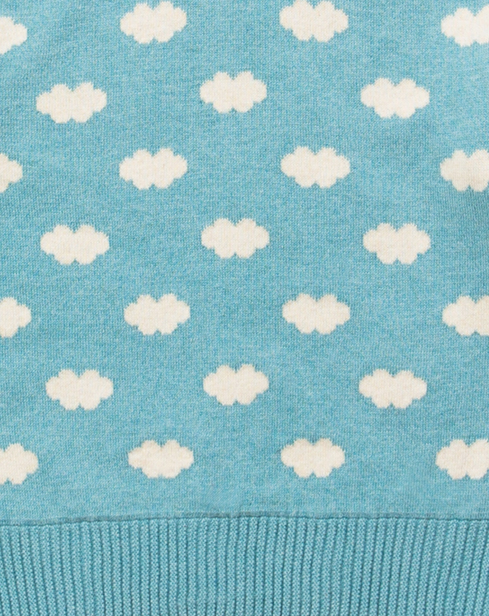 Strickpullover FLUFFY CLOUDS in blau