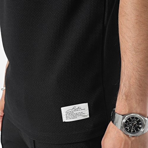 Ensemble Tee Shirt Et Short Jogging Noir