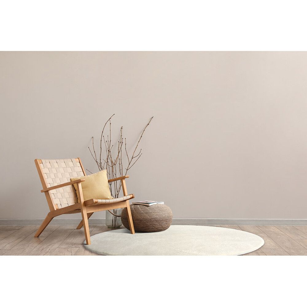 GULVTEPPE SOFT TOUCH Ø130CM NATURHVIT