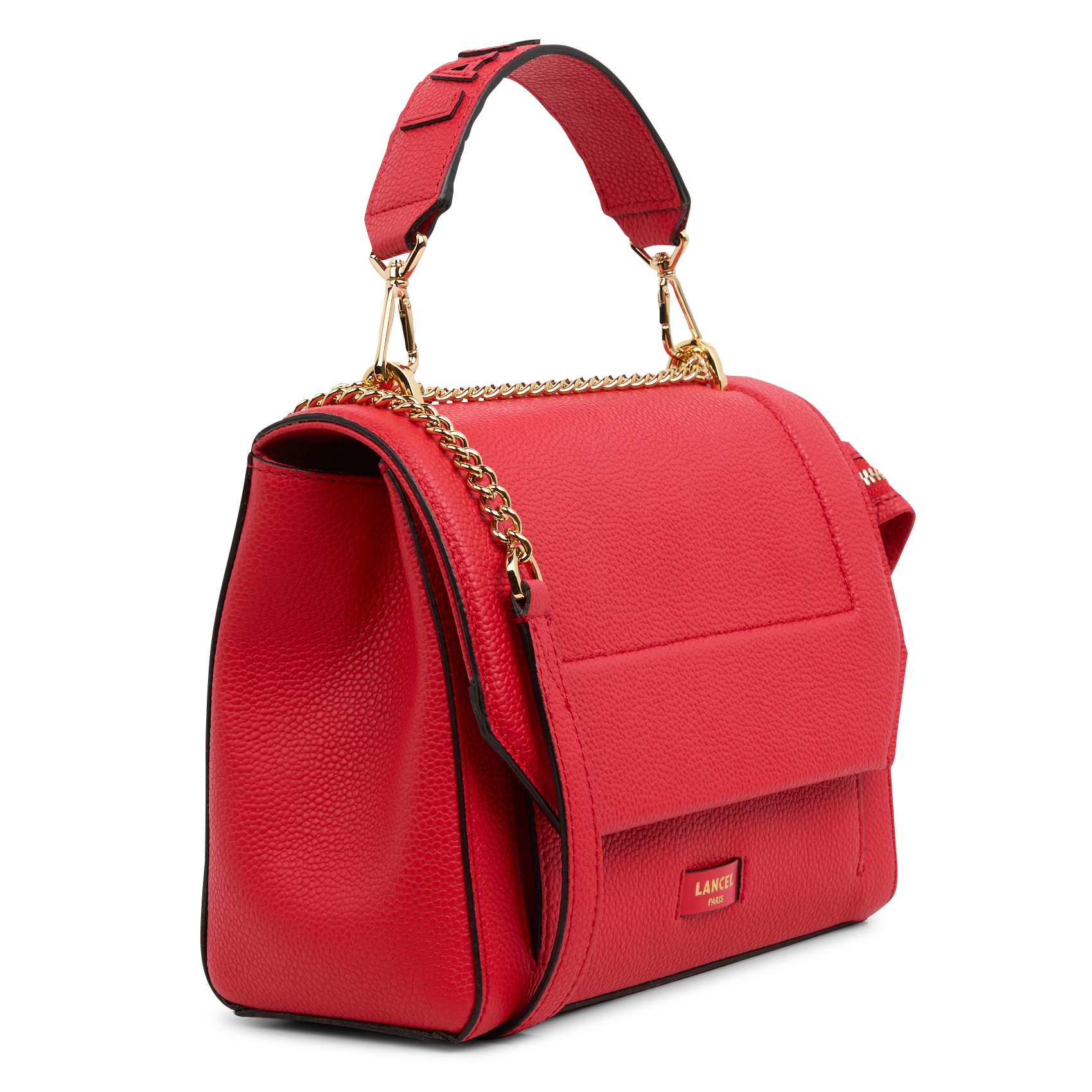 NINON M - Sac à rabat en cuir grainé | Rouge