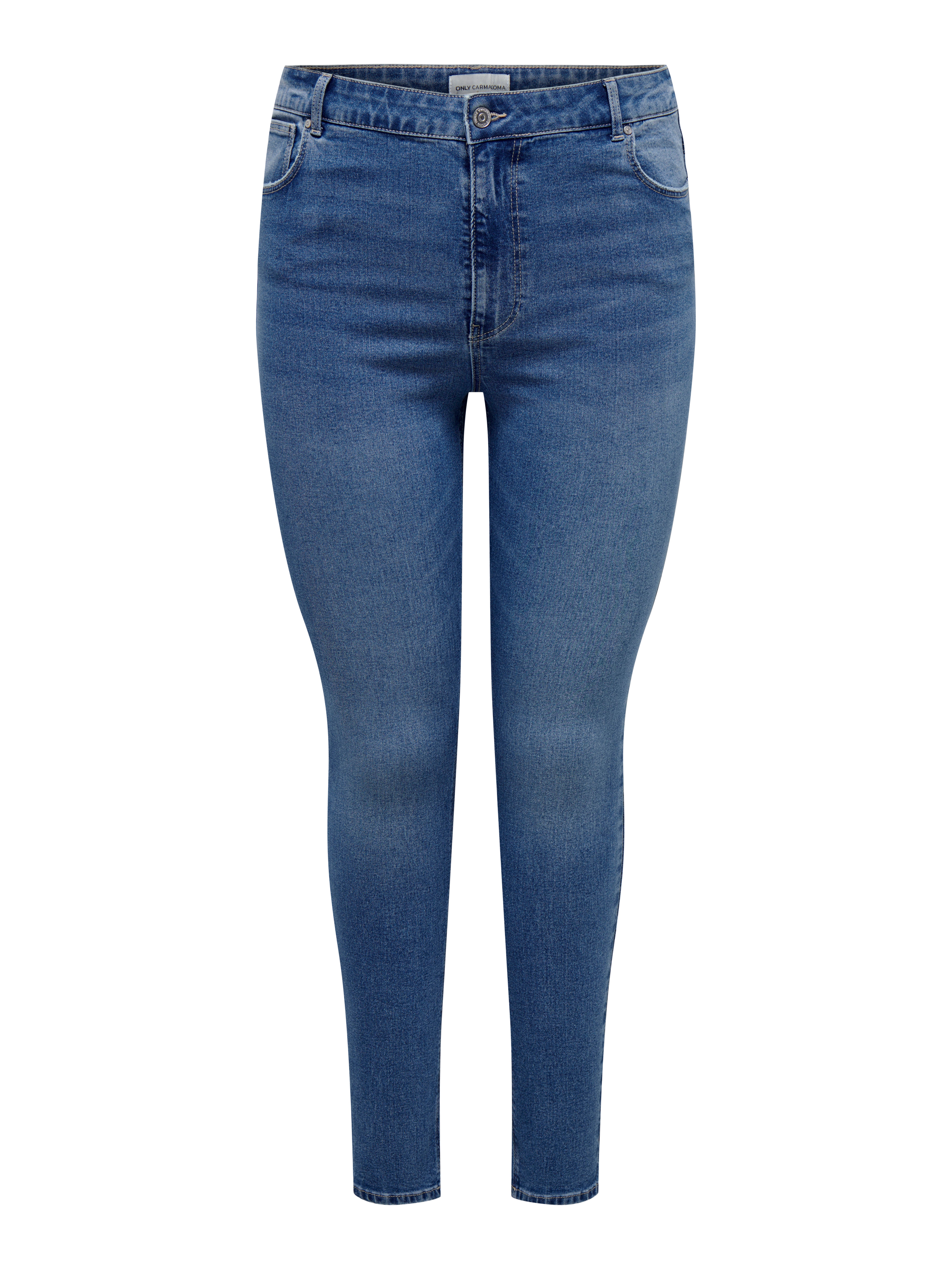 CARLUNA Hohe Taille Skinny Fit Jeans Light Blue Denim