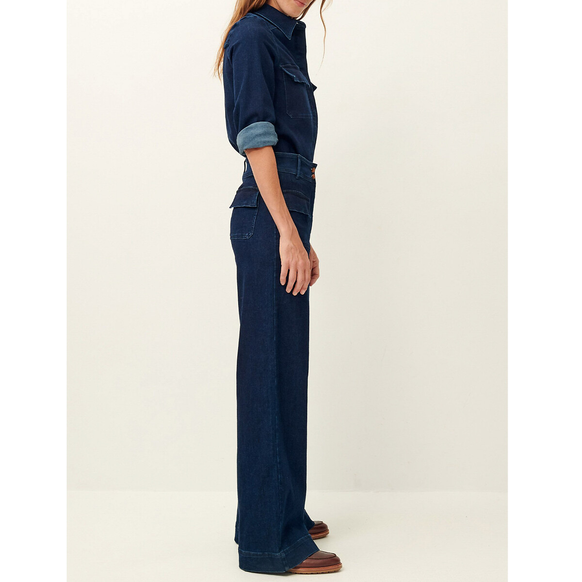 SESSUN<br>Calças largas com bolsos aplicados MANHATTAN