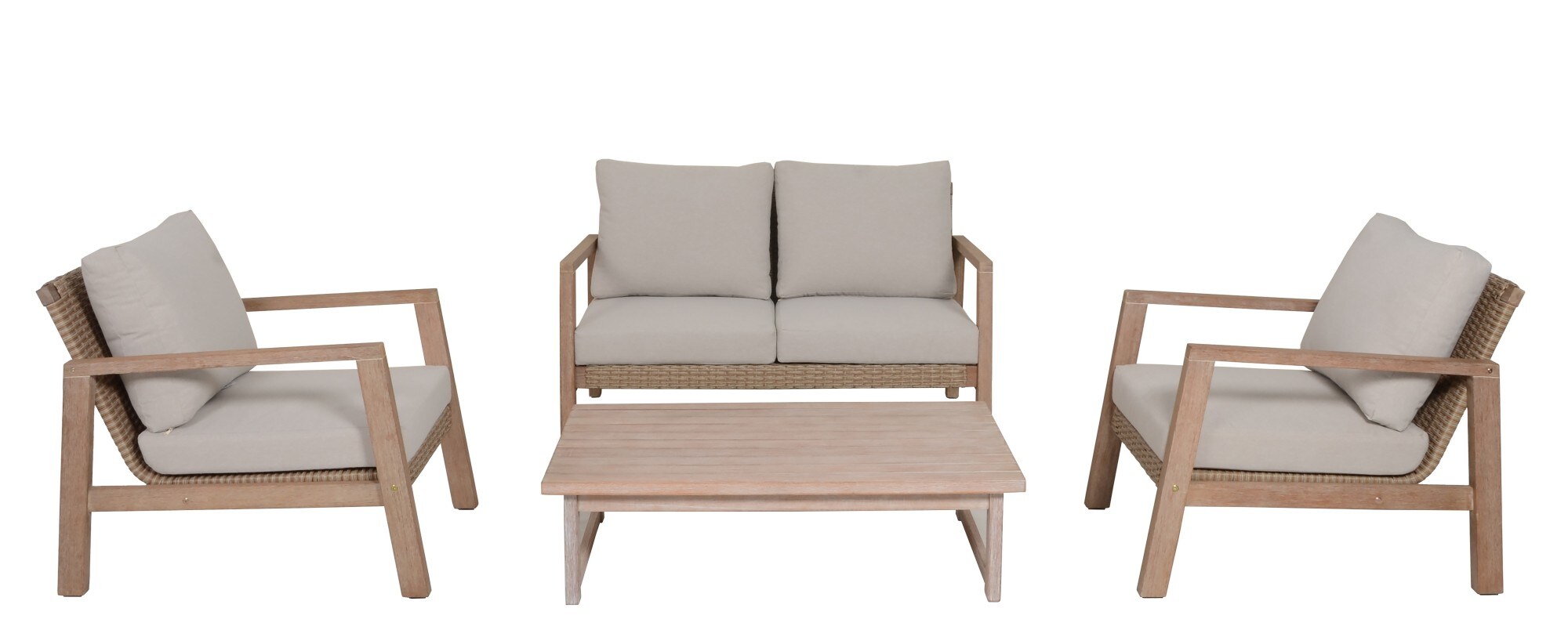 Lounge Set San Mateo Gartenmöbel Sitzgruppe Garnitur Garten Tisch Sofa Sessel