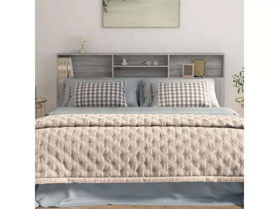 Armoire de tête de lit Sonoma gris 200x19x103,5 cm