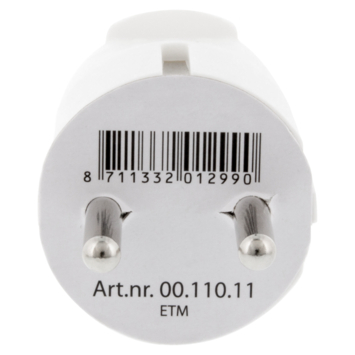 Stekker PVC Randaarde Wit