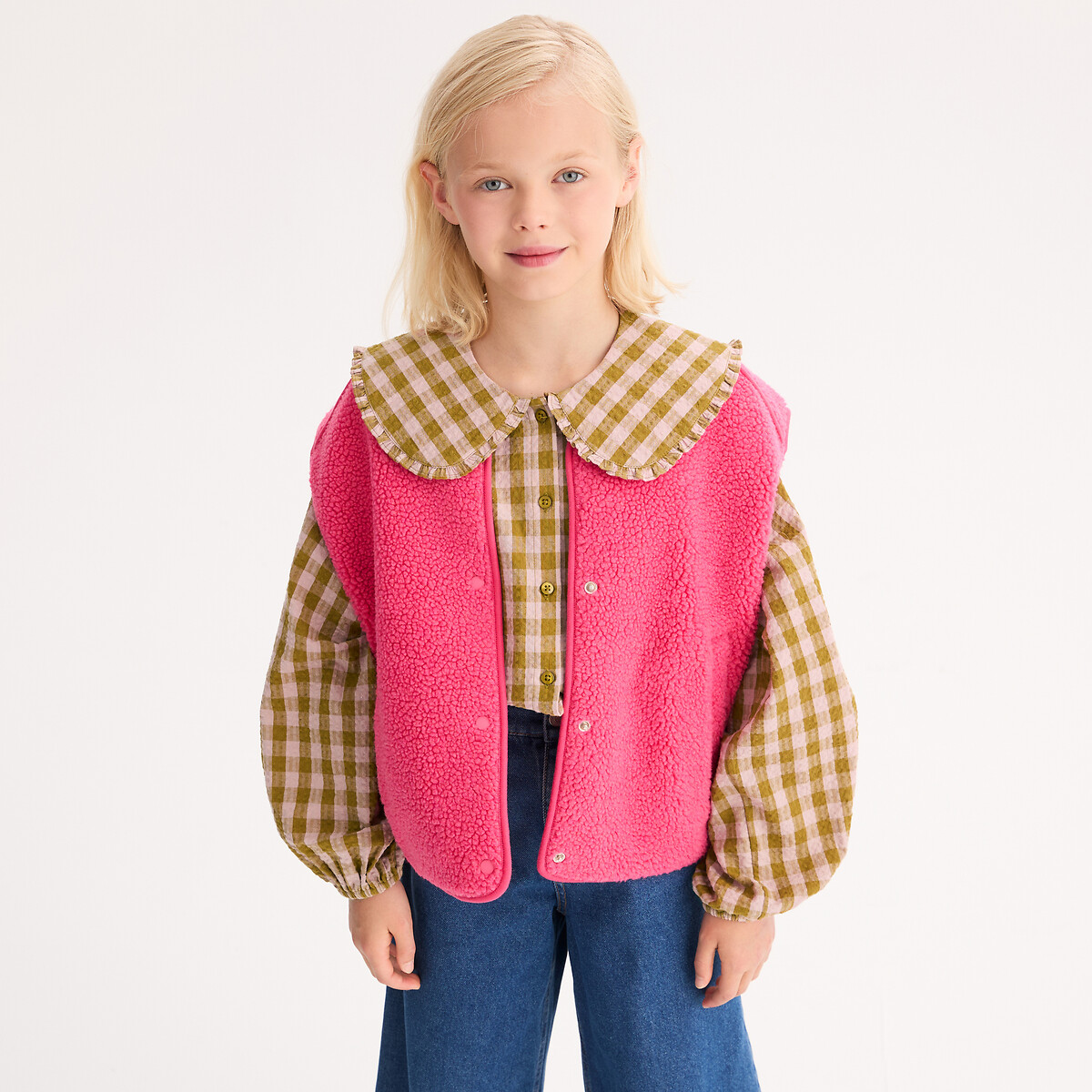 COLEÇÕES LA REDOUTE<br>Cardigã sherpa sem mangas