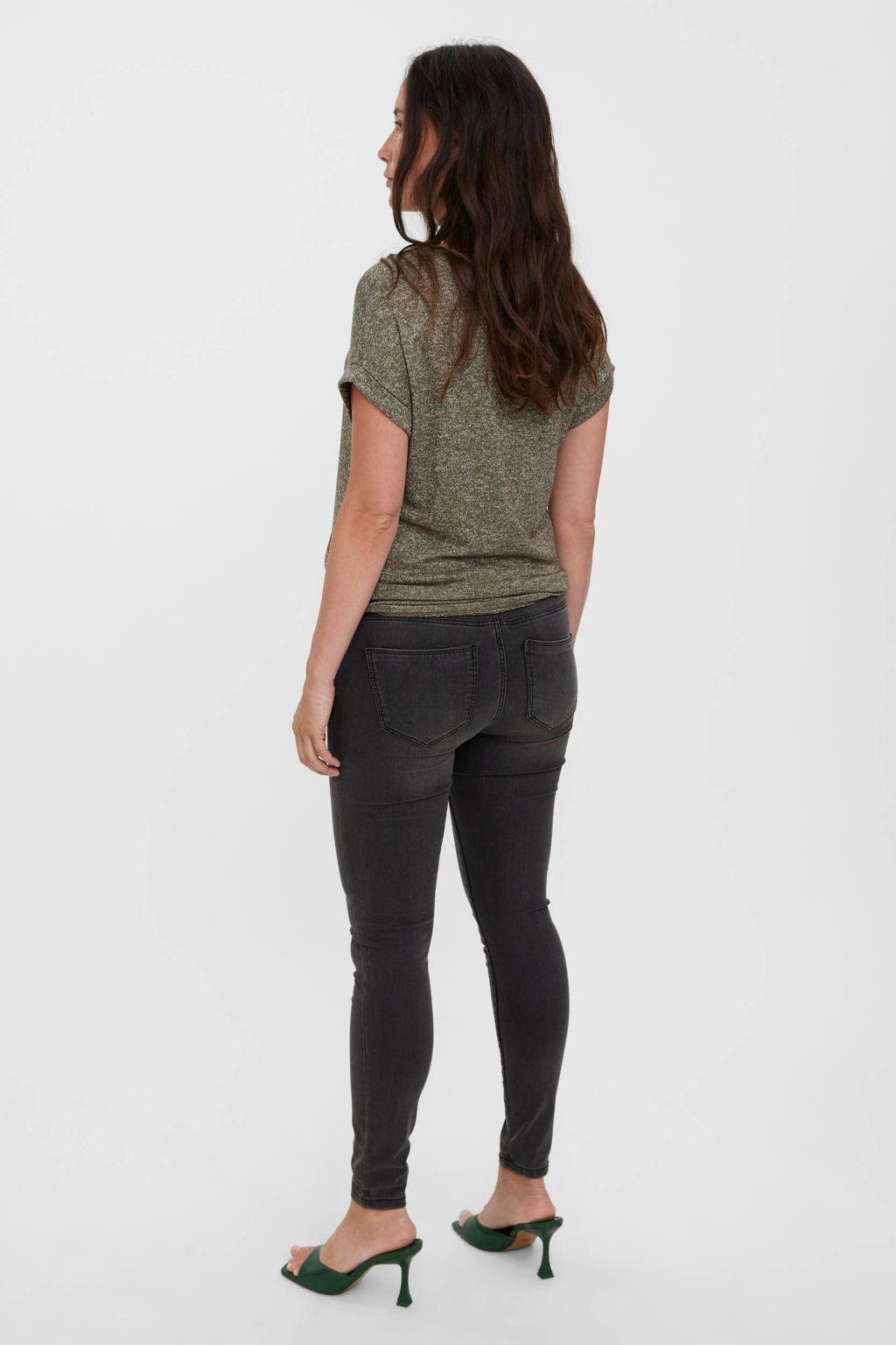 VERO MODA MATERNITY skinny zwangerschapsjeans VMMTANYA dark grey denim