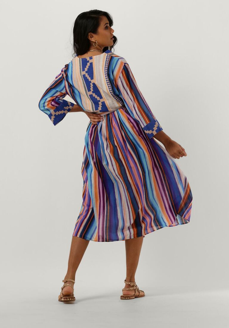 DEVOTION blauwe devotion midi jurk poisses