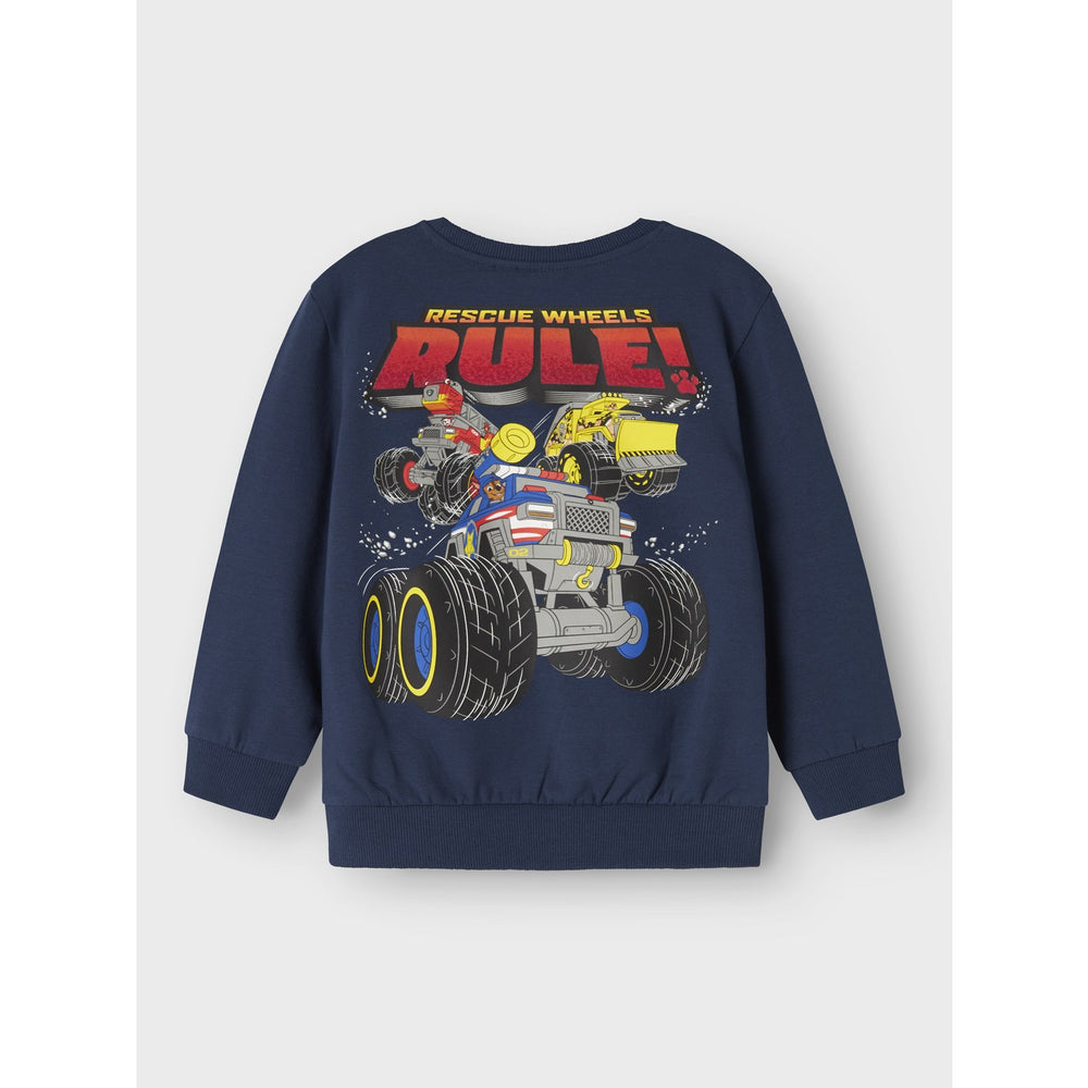 Køb Name It Insignia Blue Nmmsteffen Paw Nreg Sweat Bru Noos Cplg