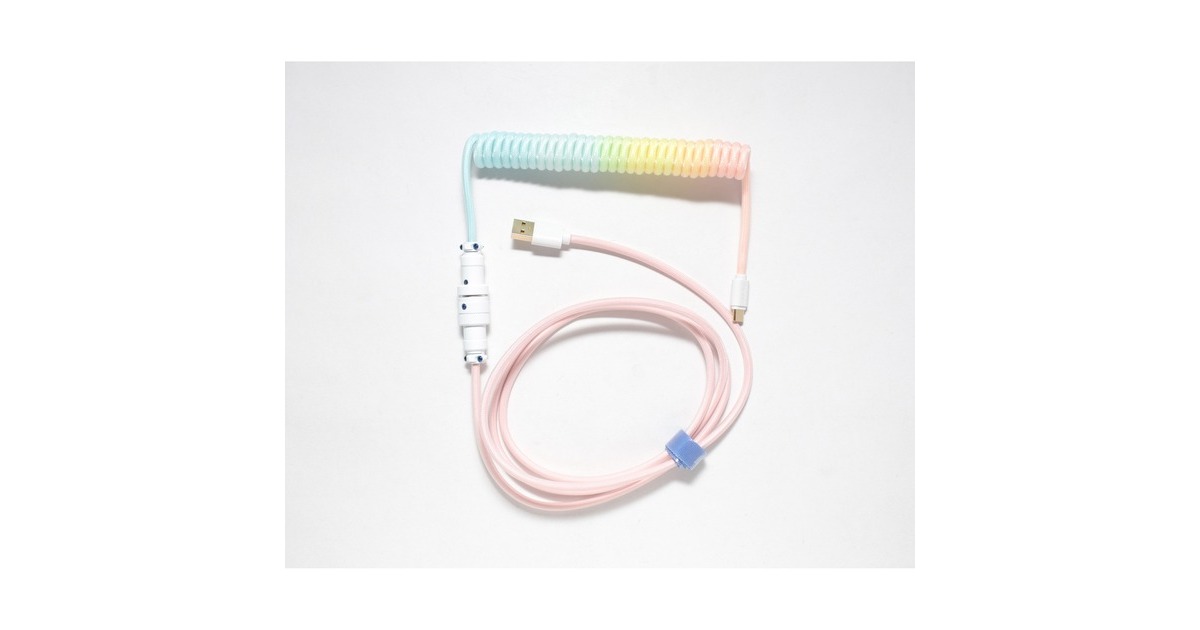 DuckyCoiled Cable V2 - Cotton Candy kabel