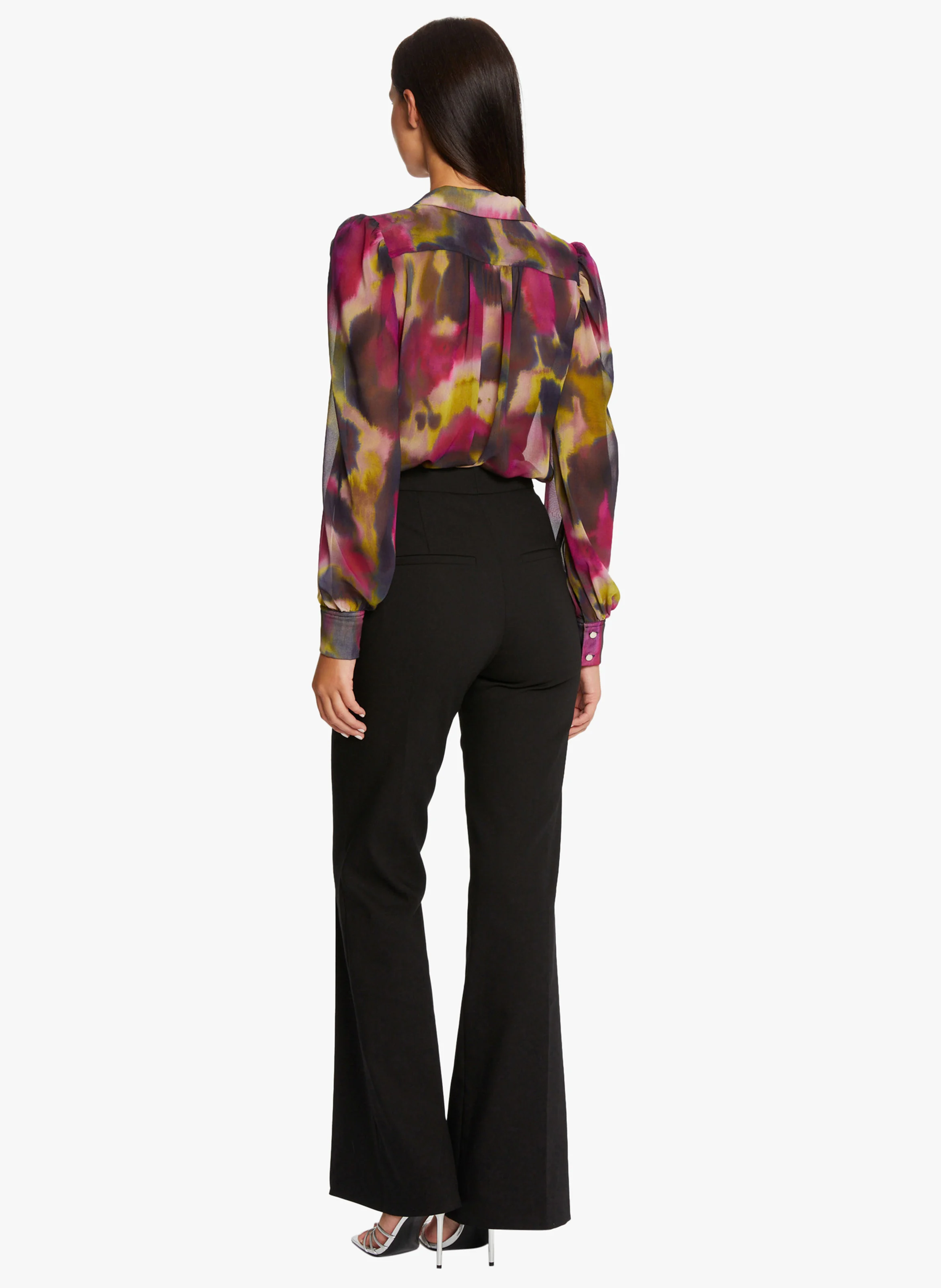 PFLO.F - Pantalon flare taille haute| Noir