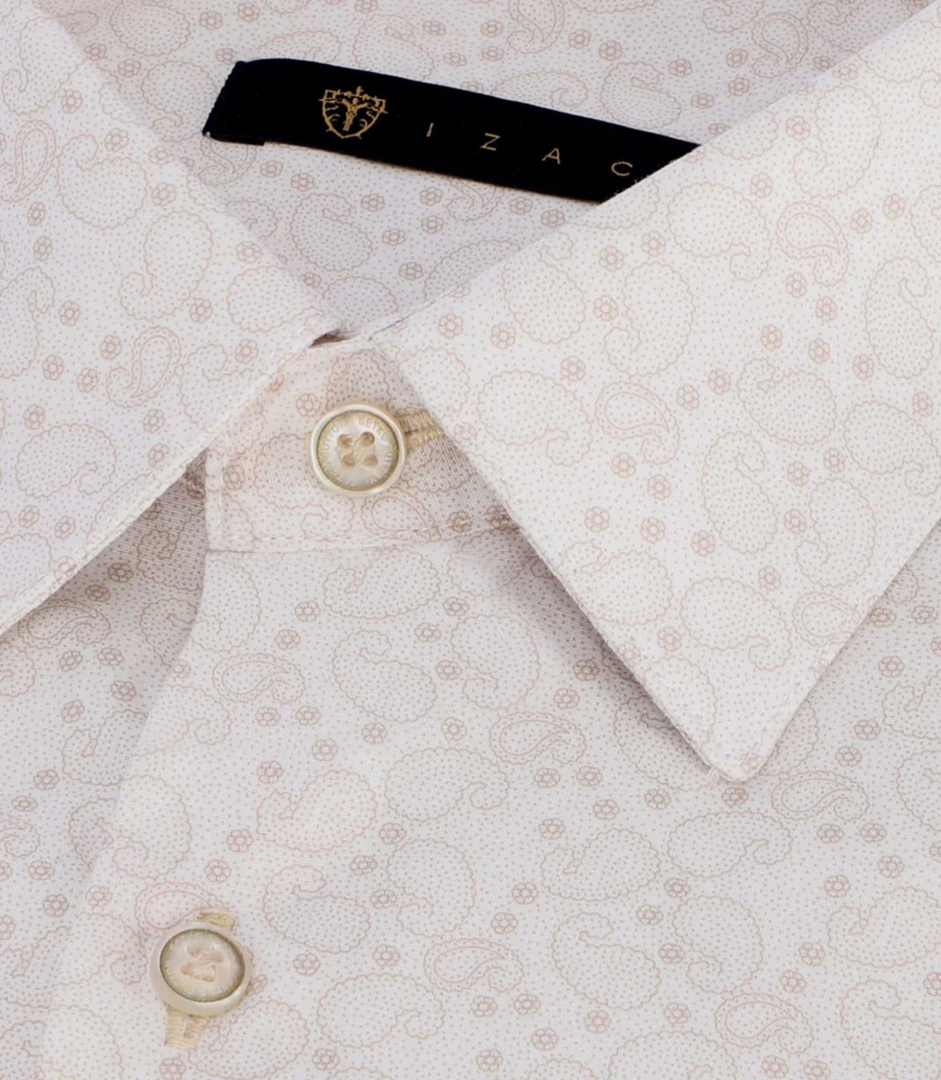 Chemise à imprimé beige PAQUITO