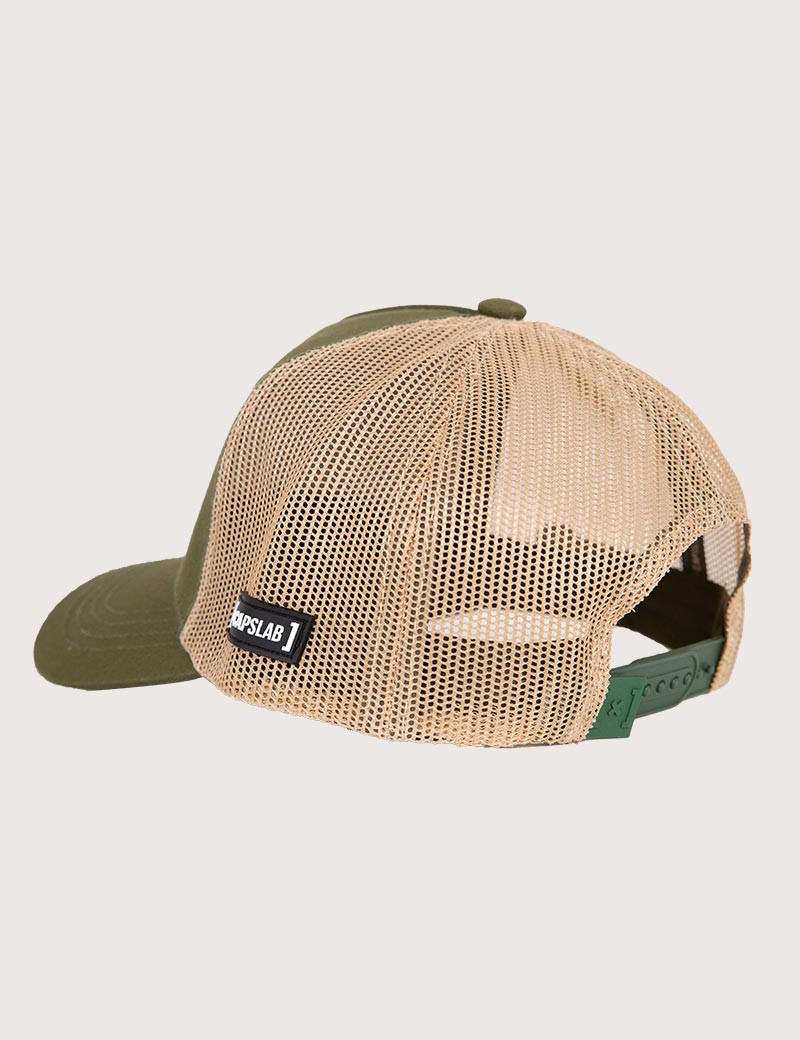 CAPSLAB CASQUETTE TRUCKER LOGO MOJITO KAKI