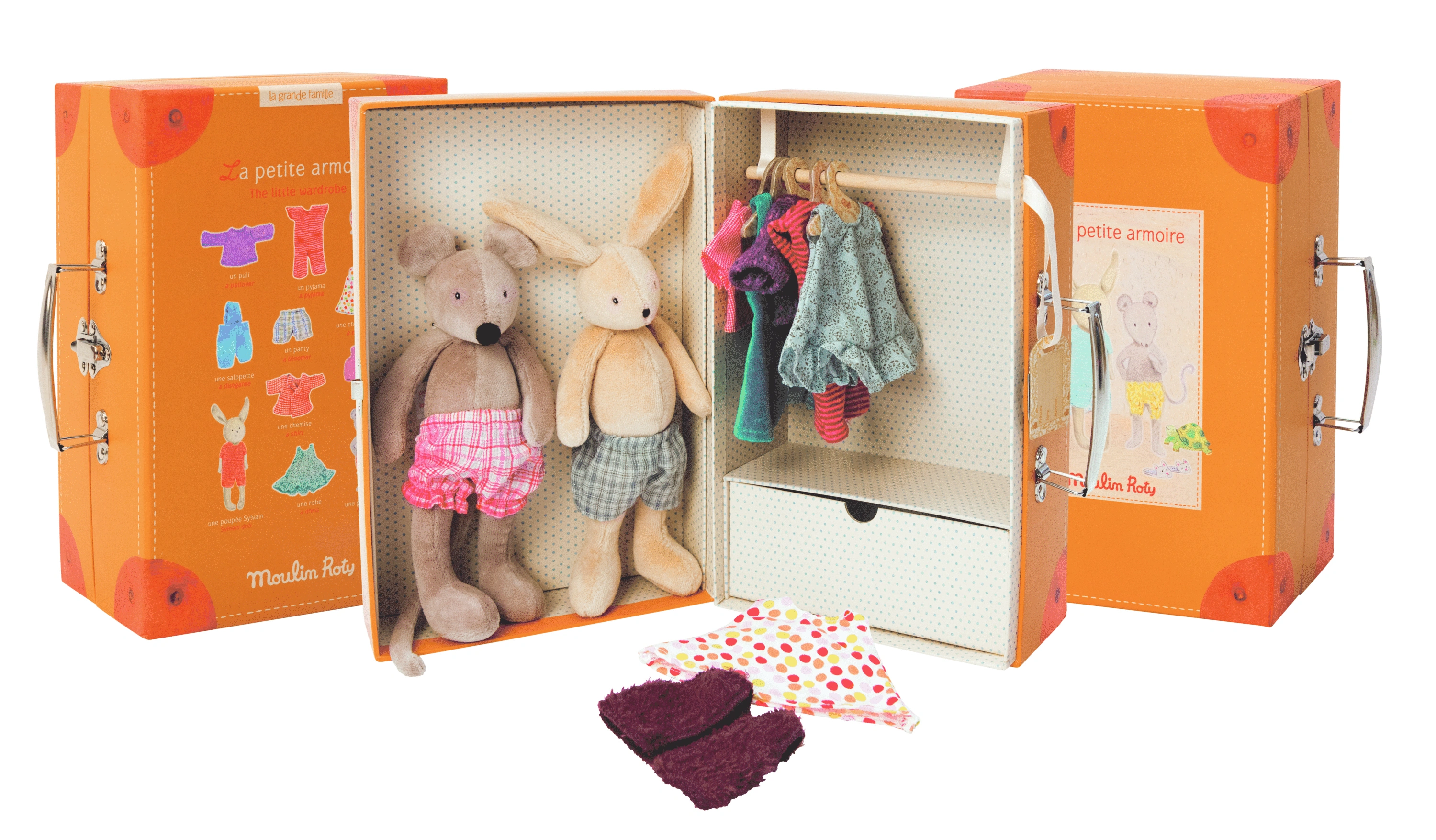 Moulin Roty - Kleiner Schrank mit Hase und Maus